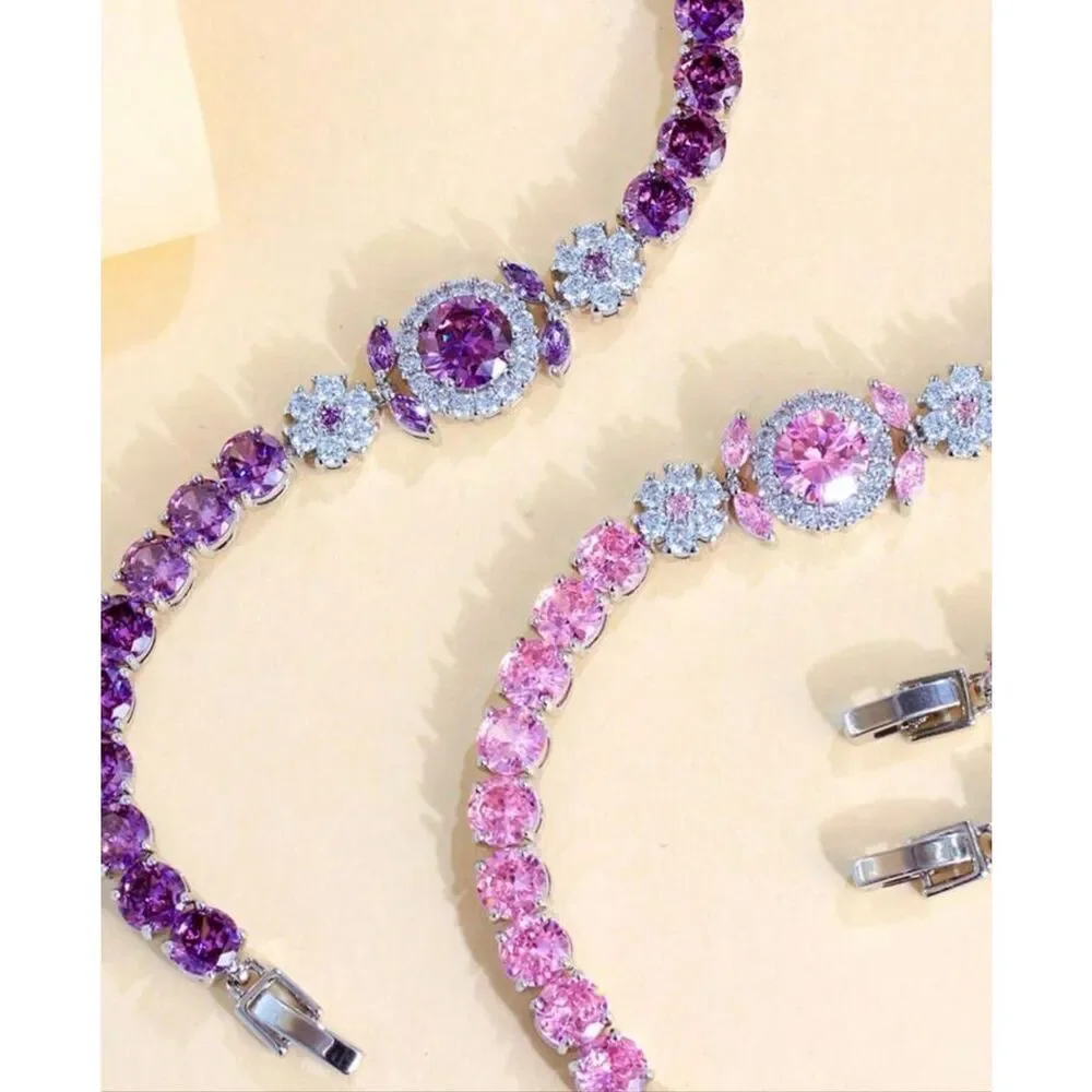 Sparkling Pink CZ Bracelet